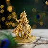 Brass Krishna Idol with Cow – Symbol of Love and Harmony