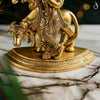 Brass Krishna Idol with Cow – Symbol of Love and Harmony