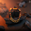 Gold Plated Black Links Himalyan Rudraksha Bracelet For Men
