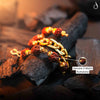 Gold Plated Black Links Himalyan Rudraksha Bracelet For Men