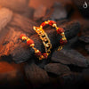 Gold Plated Black Links Himalyan Rudraksha Bracelet For Men