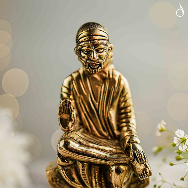 Brass Sai Baba Idol – Symbol of Faith and Blessings