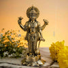 Brass Laxmi Narayan Standing Idol – Blessings of Wealth and Harmony
