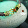 Rustic Om Himalyan Rudraksha Leather Bracelet For Men