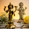 Brass Laxmi Narayan Standing Idol – Blessings of Wealth and Harmony