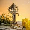 Brass Laxmi Narayan Standing Idol – Blessings of Wealth and Harmony
