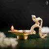 Ethnic Indian Peacock Design Brass Aarti Diya: