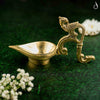 Ethnic Indian Peacock Design Brass Aarti Diya: