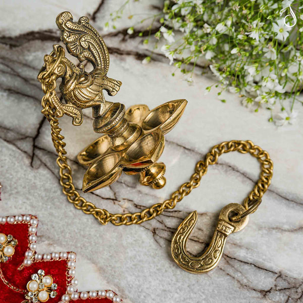 Hanging Panchmukhi Diya – Radiance of Five Divine Flames