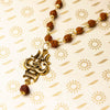 Gold Plated Rudraksha Trishool Necklace