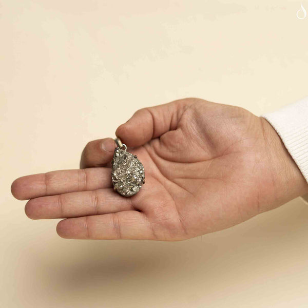 Raw Pyrite Pendant Locket