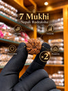 Diwali Special Rudraksha Combo – 7 Mukhi, Ganesh Mukhi & Sacred Soil Art