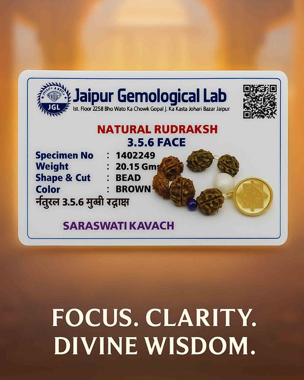 Saraswati Yantra Kavach| Rudraksha for Intelligence and Focus