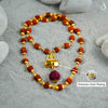 Gold Plated Himalayan Rudraksha Trishool Necklace